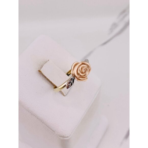 ❤️ 10k solid gold rose flower ❤️ Size 7 - Picture 4 of 8
